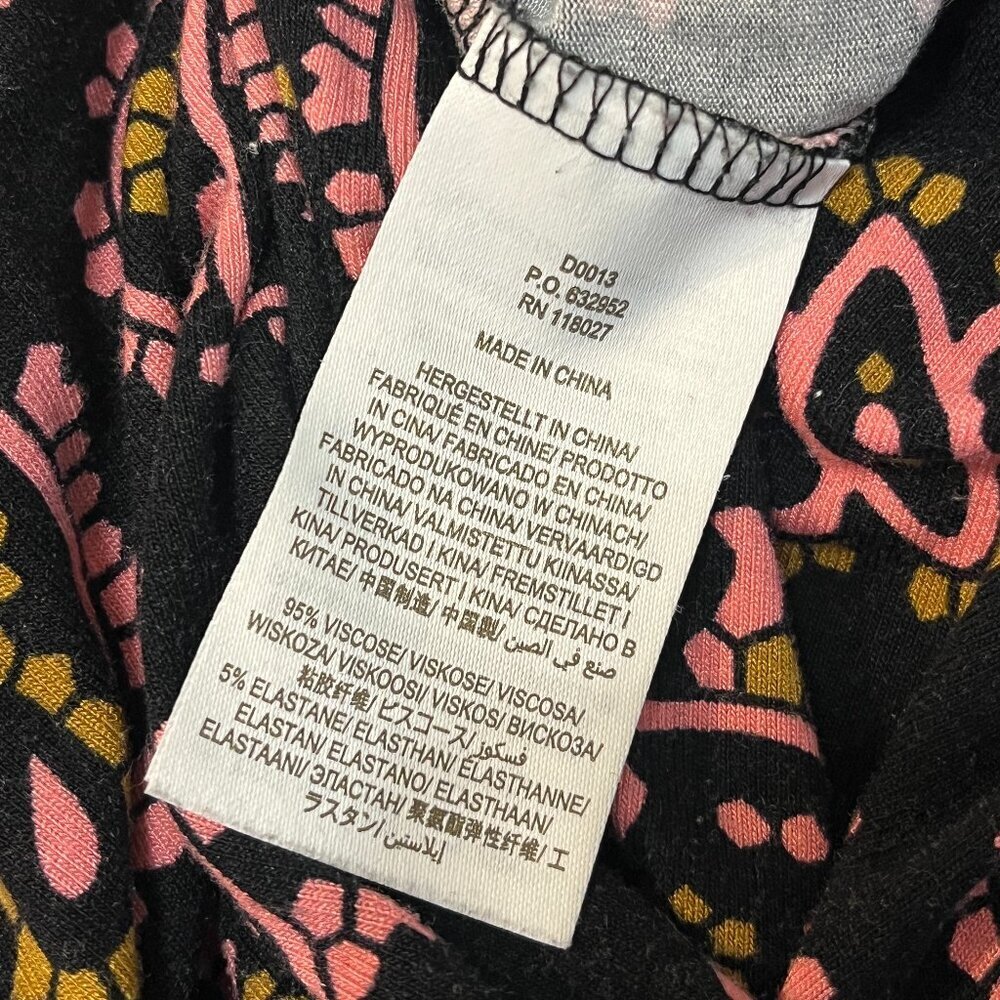 BODEN Evelyn Jersey Midi Dress Azalea Paisley Pink Black 12 - Picture 8 of 8